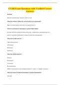 CCSH Exam Questions with Verified Correct&NewLine;Answers