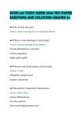 ECON 247 STUDY GUIDE 2026 TEST PAPER&NewLine;QUESTIONS AND SOLUTIONS GRADED A
