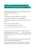 ECON 248 ACTUAL EXAM PAPER 2026&NewLine;QUESTIONS WITH SOLUTIONS GRADED A&plus;