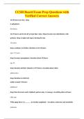 CCSH Board Exam Prep Questions with&NewLine;Verified Correct Answers