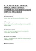 ECONOMICS OF MONEY BANKING AND&NewLine;FINANCIAL MARKETS CHAPTER 25&NewLine;COMPREHENSIVE STUDY SHEET 2026 SOLVED&NewLine;QUESTIONS PREMIUM BUNDLE