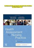 Test Bank for Health Assessment for Nursing Practice 7th Edition by Wilson Chapter 1 - 24