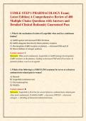 USMLE STEP 1 PHARMACOLOGY Exam&vert; Latest Edition&vert; A Comprehensive Review of 400 Multiple Choice Questions with Answers and Detailed Clinical Rationale&vert; Guaranteed Pass