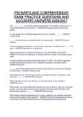 PSI MARYLAND COMPREHENSIVE&NewLine;EXAM PRACTICE QUESTIONS AND&NewLine;ACCURATE ANSWERS 2026&sol;2027