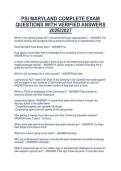 PSI MARYLAND COMPLETE EXAM&NewLine;QUESTIONS WITH VERIFIED ANSWERS&NewLine;2026&sol;2027