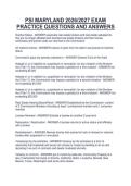 PSI MARYLAND 2026&sol;2027 EXAM&NewLine;PRACTICE QUESTIONS AND ANSWERS