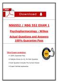 NSG 552 Exam 1 &ndash; Psychopharmacology Wilkes &lpar;2026&sol;2027&rpar; Actual Questions & Answers to Pass the Exam &lpar;100&percnt; Verified&rpar;