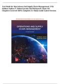 Test Bank for Operations And Supply Chain Management 17th Edition Author&colon; F&period; Robert Jacobs And Richard B&period; Chase All Chapters Covered 100&percnt; Complete A&plus; Study Guide Latest Version&NewLine;&NewLine;
