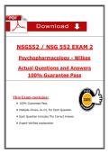 NSG 552 Exam 2 &ndash; Psychopharmacology Wilkes &lpar;2026&sol;2027&rpar; Actual Questions & Answers to Pass the Exam &lpar;100&percnt; Verified&rpar;