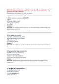 NURS 5220 Advanced Health Assessment Test 5&colon; Ears&comma; Nose&comma; Throat&comma; and Mouth - The &NewLine;University of Texas at Arlington
