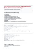 NURS 5220&colon; Advanced Health Assessment Quiz 6&comma; 7&comma; 8 and Final Exam &colon;Eyes Ear&comma; Nose&comma; and Throat Chest and Lung Heart Blood Vessels Questions and Answers &lpar;100&percnt; Correct Answers&rpar; Already Graded A&plus;