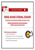 Wilkes NSG 6440 Final Exam &ndash; Practicum IV Family Health&colon; Primary Care &lpar;2026&sol;2027&rpar; Actual Questions & Answers to Pass the Exam &lpar;100&percnt; Verified&rpar;