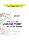 Test Bank for Health Assessment in Nursing 7th Edition by Weber Chapters 1 - 34