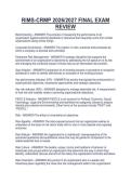 RIMS-CRMP &mdash; 2026&sol;2027 Final Exam Review