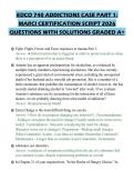 EDCO 740 ADDICTIONS CASE PART 1&colon;&NewLine;MARCI CERTIFICATION SCRIPT 2026&NewLine;QUESTIONS WITH SOLUTIONS GRADED 