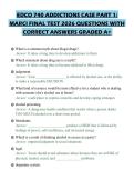EDCO 740 ADDICTIONS CASE PART 1&colon;&NewLine;MARCI FINAL TEST 2026 QUESTIONS WITH&NewLine;CORRECT ANSWERS GRADED A&plus;