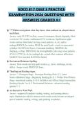 EDCO 817 QUIZ 3 PRACTICE&NewLine;EXAMINATION 2026 QUESTIONS WITH&NewLine;ANSWERS GRADED A&plus;