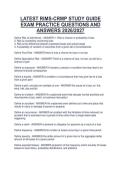 LATEST RIMS-CRMP STUDY GUIDE&NewLine;EXAM PRACTICE QUESTIONS AND&NewLine;ANSWERS 2026&sol;2027