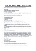 Package deal  for RIMS-CRMP LATEST RIMS-CRMP STUDY GUIDE EXAM PRACTICE QUESTIONS AND ANSWERS 2026&sol;2027