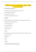 CHESP Practice Test Questions with Verified&NewLine;Correct Answers