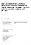 PECT MODULE 2 TEST ACTUAL TEST 2026 &vert; PENNSYLVANIA EDUCATOR CERTIFICATION TEST &vert; ALL QUESTIONS AND CORRECT ANSWERS &vert; VERIFIED ANSWERS &vert; GRADED A&plus; &vert; JUST RELEASED&NewLine;