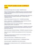 NYC TOUR GUIDE EXAM CORRECT 100&percnt;