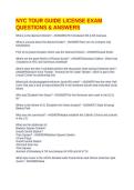 NYC TOUR GUIDE LICENSE EXAM QUESTIONS & ANSWERS