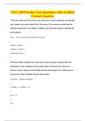 CSCI 240 Practice Test Questions with Verified&NewLine;Correct Answers