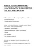 EDEXCEL A LEVEL BUSINESS PAPER 2&NewLine;COMPREHENSIVE PAPER 2026 QUESTIONS&NewLine;AND SOLUTIONS GRADED A&plus;