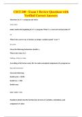 CSCI 240 - Exam 1 Review Questions with&NewLine;Verified Correct Answers