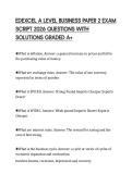 EDEXCEL A LEVEL BUSINESS PAPER 2 EXAM&NewLine;SCRIPT 2026 QUESTIONS WITH&NewLine;SOLUTIONS GRADED A&plus;
