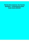 Florida Home Inspector Test Practice Questions Comprehensive Exam Study Guide 2026&sol; 2027
