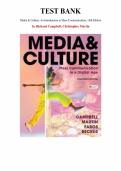 Test Bank for Media & Culture&colon; An Introduction to Mass Communication&comma; 14th Edition by Richard Campbell&comma; Christopher Martin&comma; Chapter 1-15 &vert; All Chapters 