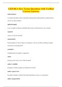 GED RLA Key Terms Questions with Verified&NewLine;Correct Answers