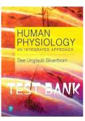Human Physiology&colon; An Integrated Approach 8th Edition by Dee Unglaub Silverthorn Test Bank &vert; Practice Questions & Answers