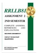 RRLLB81 ASSIGNMENT 2 SEMESTER 2 2026 - COMPLETE ANSWERS