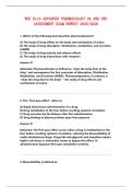 WGU D116 ADVANCED PHARMACOLOGY OA AND PRE&NewLine;ASSESSMENT EXAM NEWEST 2025&sol;2026