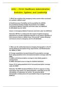WGU - D545 Healthcare Administration&NewLine;Evolution&comma; Systems&comma; and Leadership