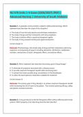 NU 578 Units 1&ndash;5 Exam 2026&sol;2027 &vert; Advanced Nursing &vert; Practice Questions & Verified Answers &vert; University of South Alabama &vert; Complete Exam Review &vert; Latest Update &vert; Graded A&plus;