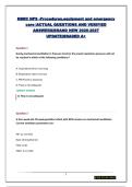 NBRC NPS -Procedures&comma;equipment and emergency care &vert;ACTUAL QUESTIONS AND VERIFIED ANSWERS&vert;BRAND NEW 2026-2027 UPDATE&vert;GRADED A&plus;
