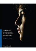 Essentials Abnormal Psychology 7th Ed Durand Test Bank 2026&sol;2027