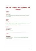 CM 2501 - Hebert - Test 1 Questions and Answers