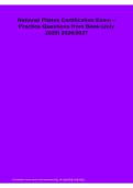 National Pilates Certification Exam Practice Questions from Book July 2025 2026&sol; 2027 Study Guide
