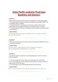Union Pacific conductor Final Exam&NewLine;Questions and Answers&rpar;