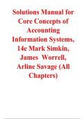 Core Concepts of Accounting Information Systems 14th Edition by Simkin&comma; Worrell & Savage 2026&sol;2027