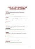 NACE CIP 1 CBT EXAM PRACTICE QUESTIONS AND ANSWERS
