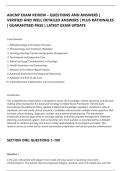 AOCNP EXAM REVIEW &ndash; QUESTIONS AND ANSWERS &vert;&NewLine;VERIFIED AND WELL DETAILED ANSWERS &vert; PLUS RATIONALES&NewLine;&vert; GUARANTEED PASS &vert; LATEST EXAM UPDATE