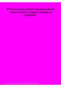 ATI Community Health Proctored Exam Study Guide Practice Questions 2026&sol; 2027