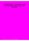 ATI CMS Review Community Health Nursing Study Guide Exam Prep 2026&sol; 2027