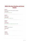 ADAA X-Ray Exam Questions and Correct&NewLine;Answers